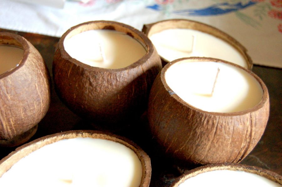 lilin dari batok kelapa