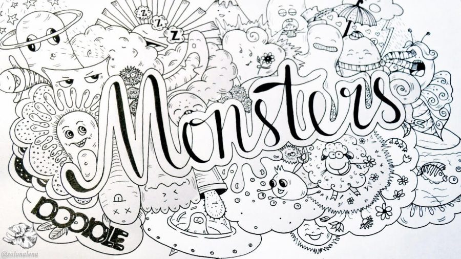Kumpulan Doodle Monster lucu