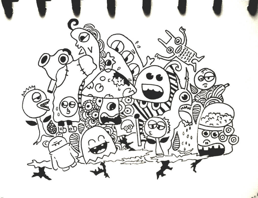Kumpulan Doodle Monster
