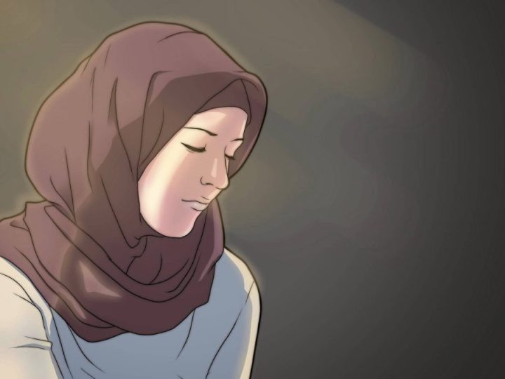 kumpulan gambar kartun muslimah sedih