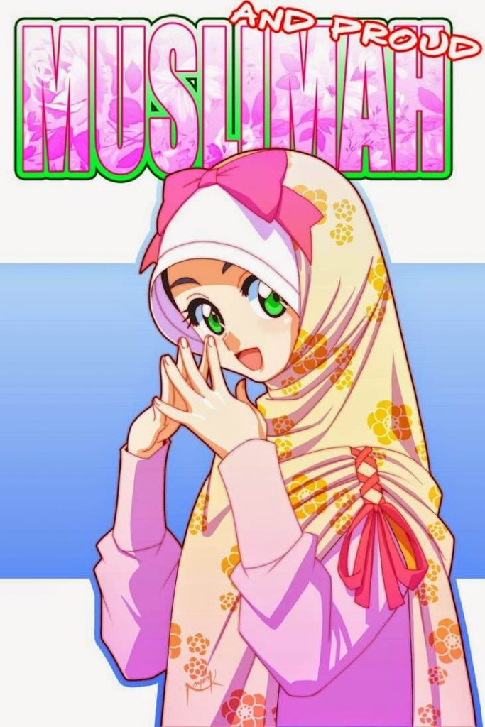 gambar kartun muslimah yang keren